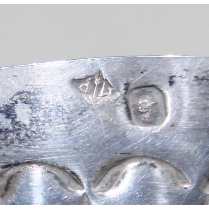 Tastevin en argent anse serpent