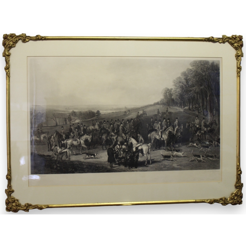 Engraving ‘The Vine Hunt’ by H CALVERT