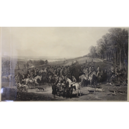 Engraving ‘The Vine Hunt’ by H CALVERT