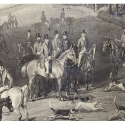 Engraving ‘The Vine Hunt’ by H CALVERT