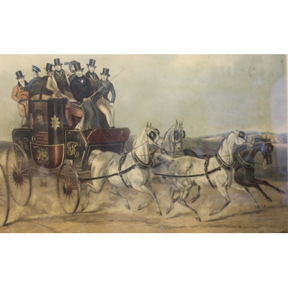 Engraving: ‘Passage of the Carriages’
