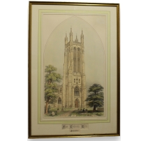 Gravure "Saint Cuthber's Wells" par C. WICKES