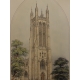 Gravure "Saint Cuthber's Wells" par C. WICKES