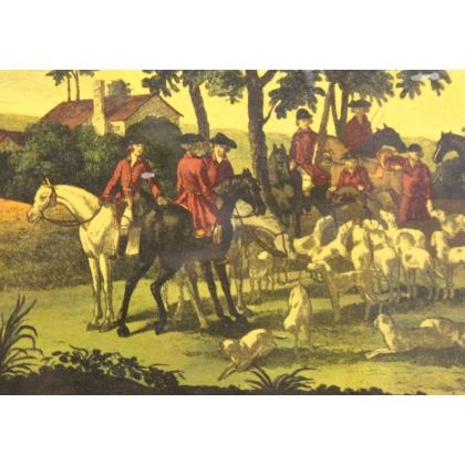 Eglomé glass: ‘Hunting Scene’