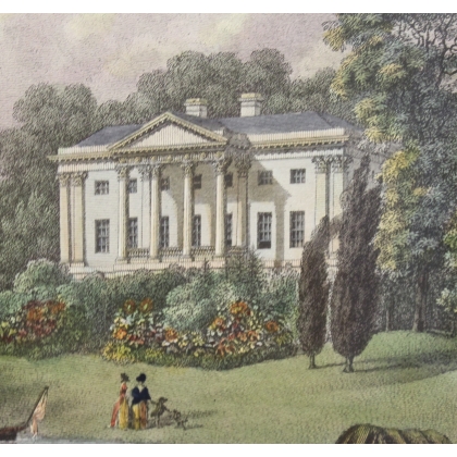 Reproduction of the engraving ‘The Seat of Mrs Garrick’