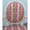 A pair of Louis XVI armchairs, lacquered in white and gold, by  Moinat SA  - Antiques and interior design