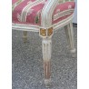 A pair of Louis XVI armchairs, lacquered in white and gold, by  Moinat SA  - Antiques and interior design