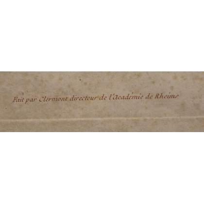 Gravure sanguine "Jeune fille aux fleurs"