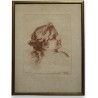 Gravure sanguine "Jeune fille"