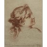 Gravure sanguine "Jeune fille"