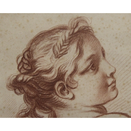 Gravure sanguine "Jeune fille"
