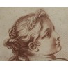 Gravure sanguine "Jeune fille"