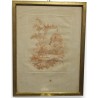 Gravure sanguine "Dindons"