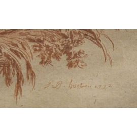 Gravure sanguine "Dindons"