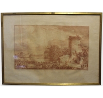 Gravure sanguine "Rouen"