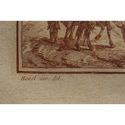 Gravure sanguine "Rouen"