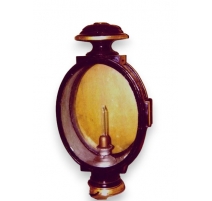 Oval Lantern, painted black an