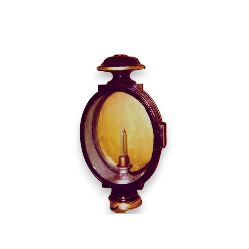 Oval Lantern, painted black an