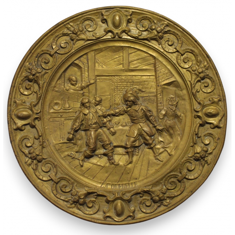 Embossed brass plate, ‘The Quarrel’