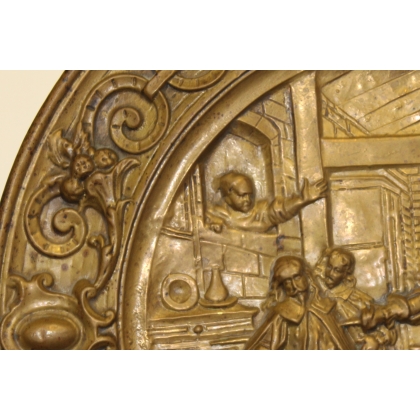 Embossed brass plate, ‘The Quarrel’