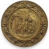 Embossed brass dish, ‘Le Rendez-Vous’
