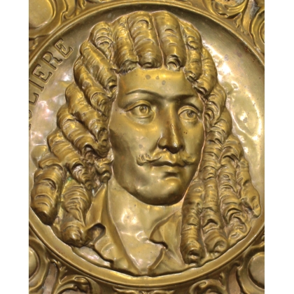 "Molière" embossed brass dish