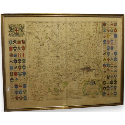 Engraving entitled ‘Map of London’ by SEALE & BOWEN