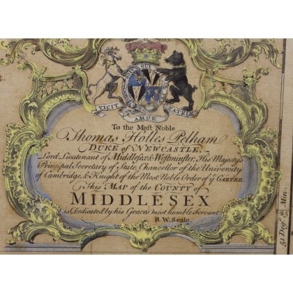 Gravure "Carte de Londres" par SEALE & BOWEN