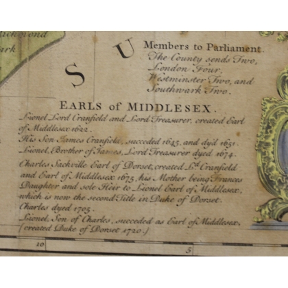 Gravure "Carte de Londres" par SEALE & BOWEN