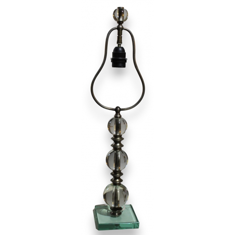 Lampe boules en verre par Jacques ADNET