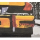 Poster encadré "Taxis à New York" signé N.YERLY