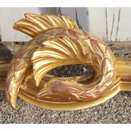 Regency-style console table in gilded wood