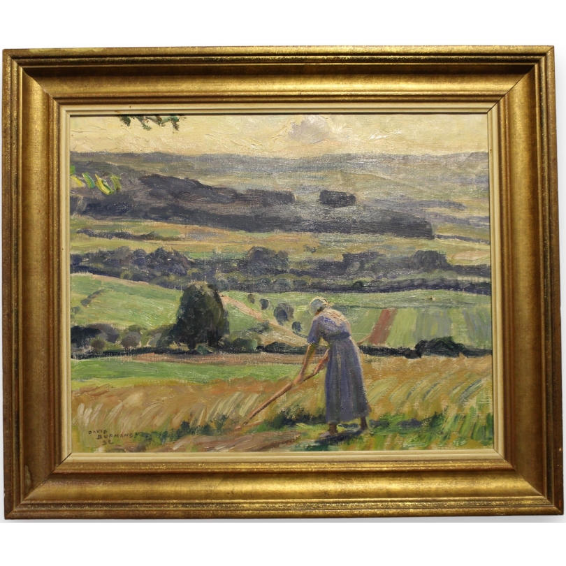 Tableau \"Les foins\" signé David BURNAND 32