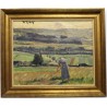Tableau \"Les foins\" signé David BURNAND 32