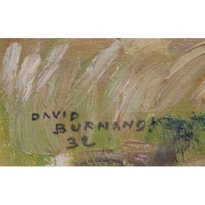 Tableau \"Les foins\" signé David BURNAND 32