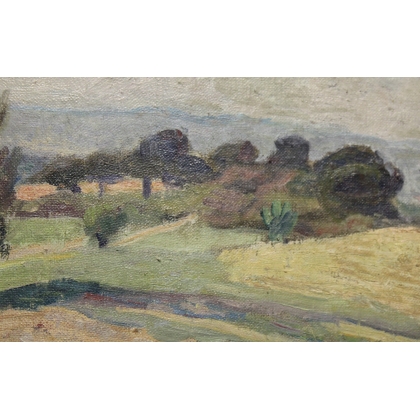 Tableau \"Campagne\" signé David BURNAND