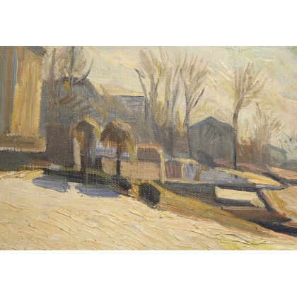 Tableau \"Paysage\" signé David BURNAND 75