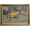 Tableau \"Attelage\" signé David BURNAND 1924