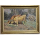Tableau "Attelage" signé David BURNAND 1924