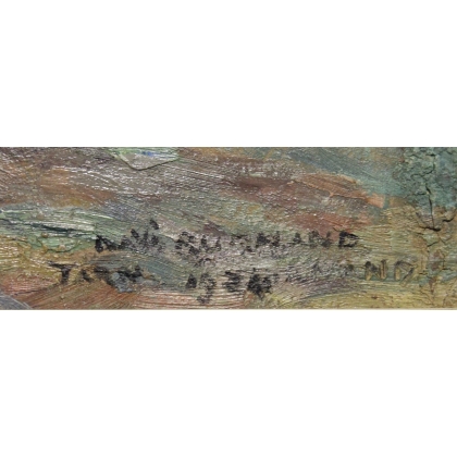Tableau \"Attelage\" signé David BURNAND 1924