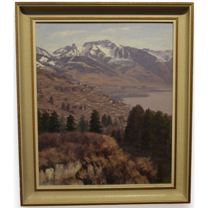 Tableau \"Lavaux\" signé A. DUPLAIN 1966