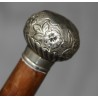 Canne avec pommeau en argent "Fleurs"