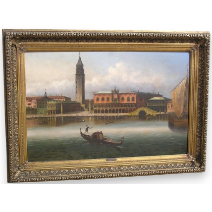 Tableau \"Venise\", signé A. ACHENTHAL