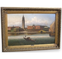 Painting "Venice", signed A. A