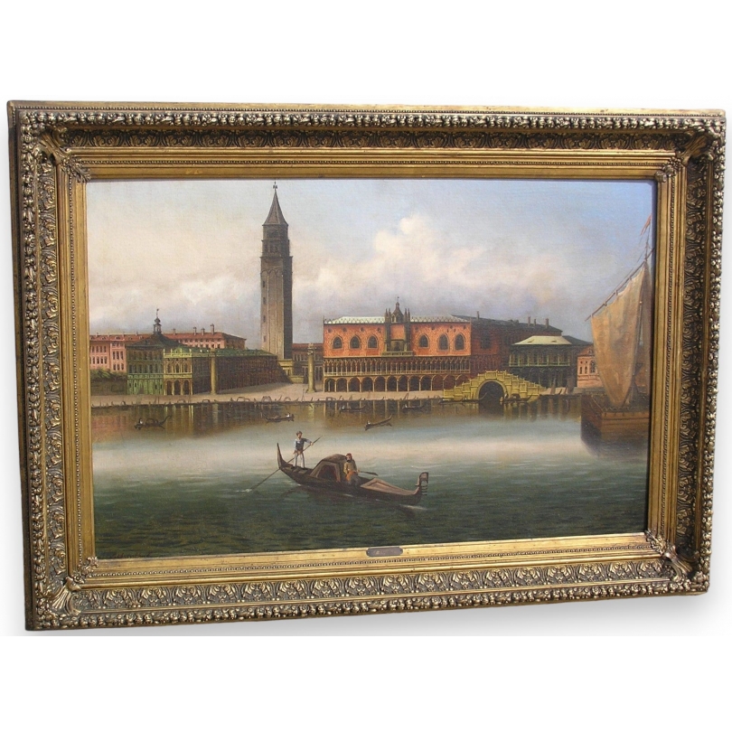 Painting "Venice", signed A. A