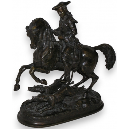 Bronze \"Piqueux à cheval\" par MORIS