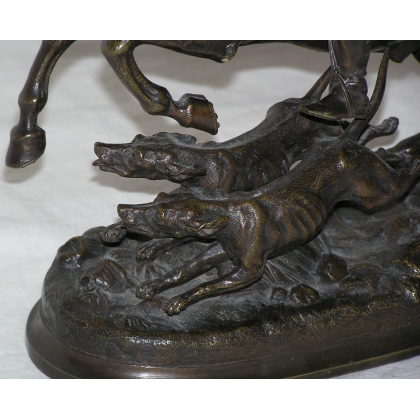 Bronzeskulptur „Hofjagd“. bei Moinat SA – Antiquitäten und Dekoration