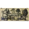 Tableau \"Bord du lac\", signé