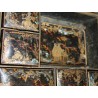 Black lacquer box with gold Chinese decoration