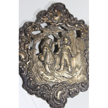 Silver belt buckle